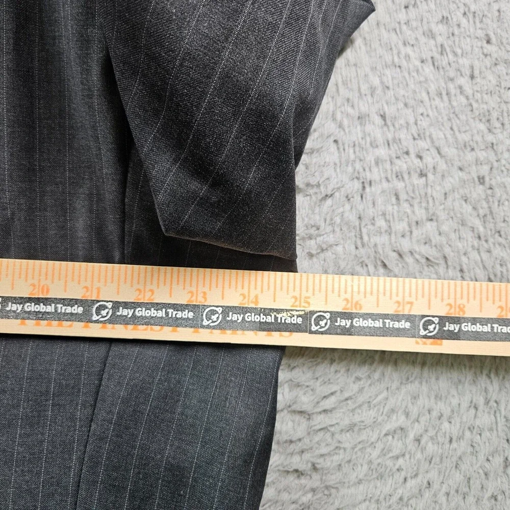 Lauren Ralph Lauren 48R Wool Suit‎ Blazer Sport Coat Men Gray Pinstriped